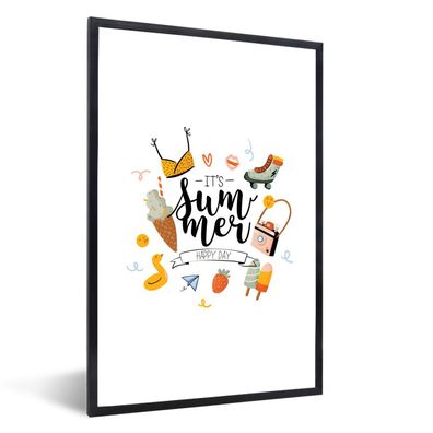 Poster - 20x30 cm - Sommer - Kamera - Rollerblades