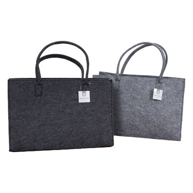 2er Einkaufstasche Filz Shopper Tragetasche Zeitungstasche Filztasche 45x20x30cm