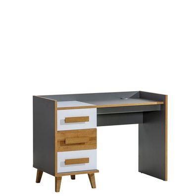 Werso W8w - Schreibtisch 120 cm mit Schubladen, Wohnzimmer, Büro, Marmex