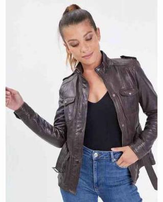 Lederjacke Rose Garden Letoya braun