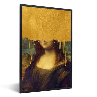Poster - 80x120 cm - Mona Lisa - Da Vinci - Gold