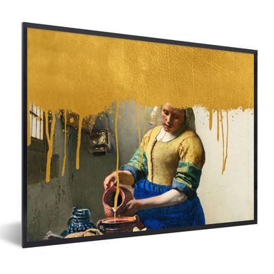 Poster - 40x30 cm - Vermeer - Gold - Milchmädchen