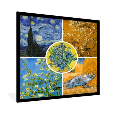 Poster - 40x40 cm - Van Gogh - Collage - Sternennacht