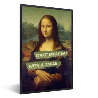 Poster - 20x30 cm - Mona Lisa - Da Vinci - Zitat