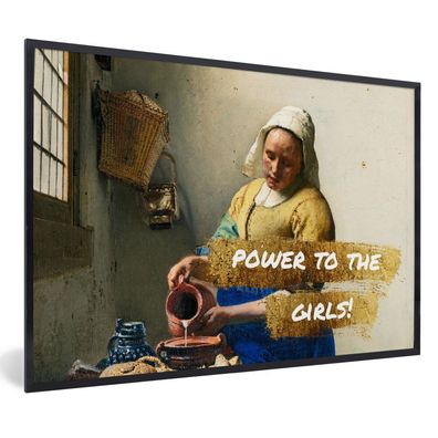 Poster - 60x40 cm - Milchmädchen - Vermeer - Zitat