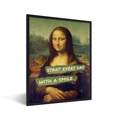 Poster - 60x80 cm - Mona Lisa - Zitat - Da Vinci