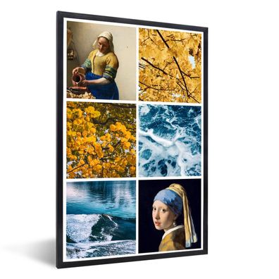 Poster - 40x60 cm - Vermeer - Collage - Natur