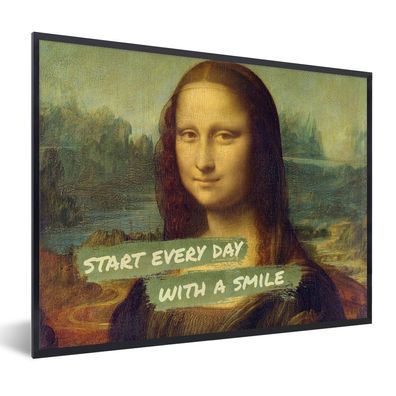 Poster - 80x60 cm - Mona Lisa - Da Vinci - Zitat
