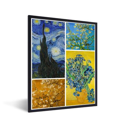 Poster - 60x80 cm - Collage - Van Gogh - Sternennacht