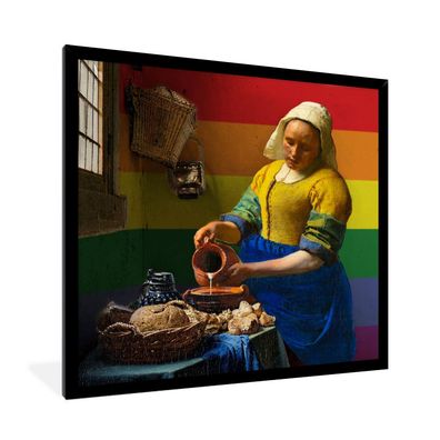 Poster - 40x40 cm - Milchmädchen - Vermeer - Stolzfahne