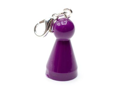 Spielfigur Charm Miniblings Zipper Pull Anhänger Bettelarmband Spiel Figur lila