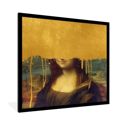 Poster - 40x40 cm - Mona Lisa - Gold - Da Vinci