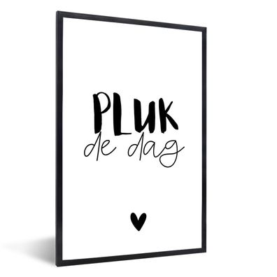 Poster - 80x120 cm - Carpe diem - Zitat - Herz