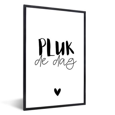 Poster - 40x60 cm - Carpe diem - Zitat - Herz