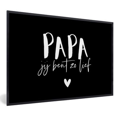 Poster - 90x60 cm - Papa - Geschenk - Vatertag