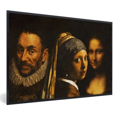 Poster - 60x40 cm - Girl with a Pearl Earring - Wilhelm von Oranien - Mona Lisa