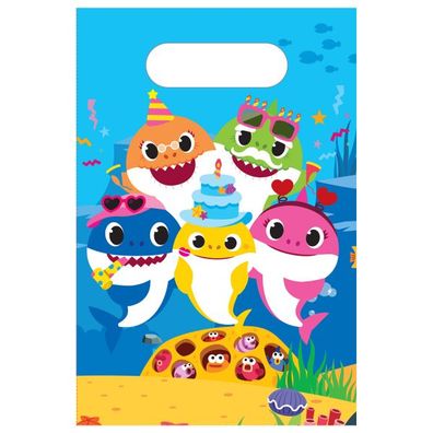 Baby Shark 8 Partytüten aus Papier Kindergeburtstag Mitbringsel Bag