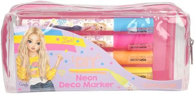 Depesche 3555 TOPModel Decomarker Neon, 4 Stifte in den Farben Pink, Orange, Hellblau