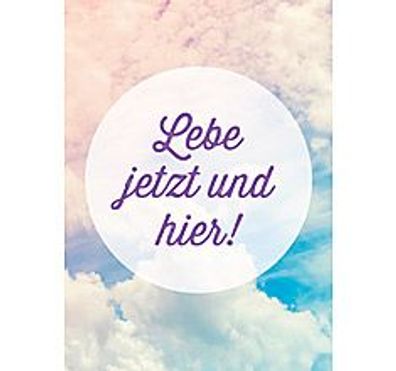 Groh Magnet mit witzigem Spruch Lebe jetzt und hier!