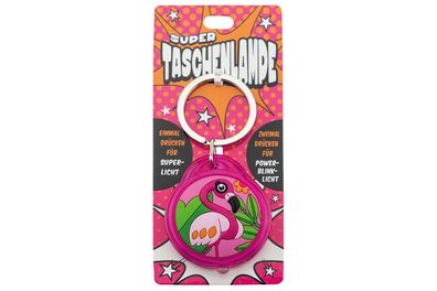 Super Taschenlampe mit Titel: Charakter Flamingo - Schluessel Anhaenger auch fuer Sc