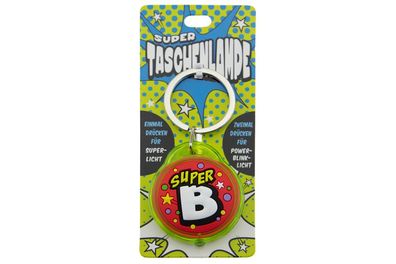 Super Taschenlampe mit Buchstabe: B - Schluessel Anhaenger auch fuer Schulranzen - al