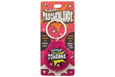 Schluesselanhaenger Super Taschenlampe mit Namen Johanna -als Geschenk - individuell