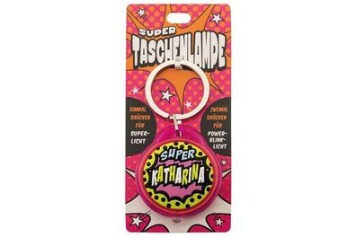 Schluesselanhaenger Super Taschenlampe mit Namen Katharina-als Geschenk - individuell
