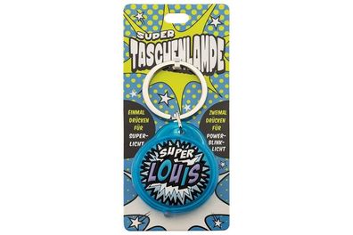 Schluesselanhaenger Super Taschenlampe mit Namen Louis-als Geschenk - individuell mi