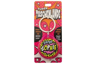 Schluesselanhaenger Super Taschenlampe mit Namen Sophie -als Geschenk - individuel
