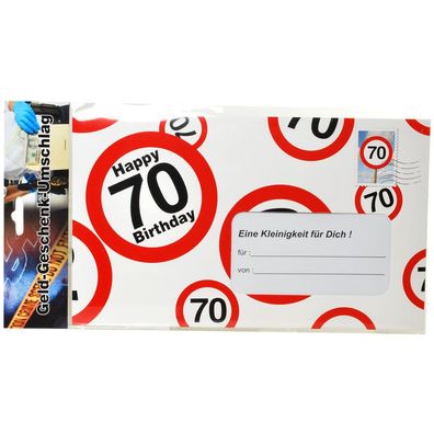 Riesen-Umschlag zum 70. Geburtstag Verpackung Geldgeschenke