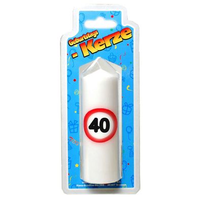 Geburtstags Kerze zum 40. Geburtstag 135g (Grundpreis 1kg: 73,70 EUR)