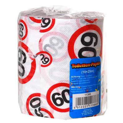 Witziges Toilettenpapier - 60 - zum 60. Geburtstag