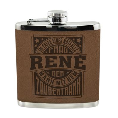 Echter Kerl Flachmann René Schnaps-Flasche, Tolle Geschenk-Idee