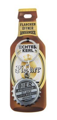 Echter Kerl Flaschenöffner Anhänger - Kaltes Bier