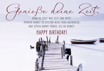 Cartolini Klappkarte mit Sprüchen 005d Genieße deine Zeit, denn du lebst