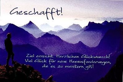 Cartolini Klappkarte mit Sprüchen 008 Geschafft