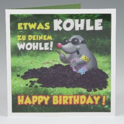Depesche 3D Klappkarte 018 zum Geburtstag etwas Kohle