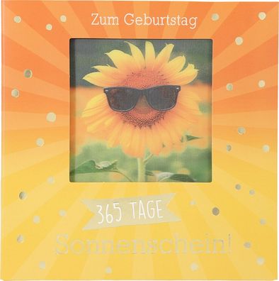 Geburtstagskarte Klappkarte 3D mit Musik & Licht Zum Geburtstag 365 Tage Sonnenschein