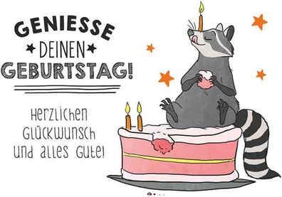 Lustige Postkarte Ab die Post-Geniesse deinen Geburtstag! Herzlichen