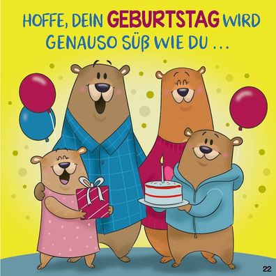 Geburtstagskarte mit Musik-Hoffe, dein Geburtstag wird genauso