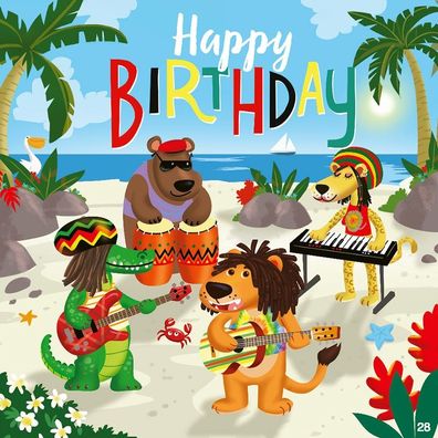 Geburtstagskarte mit Musik-Happy Birthday