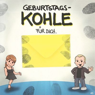 Geburtstagskarte mit Musik-Geburtstags-Kohle fuer dich