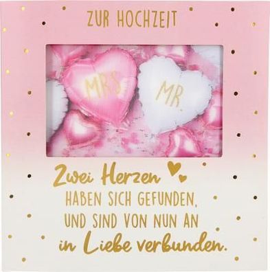 Hochzeitskarte Klappkarte 3D mit Musik & Licht Zur Hochzeit Zwei Herzen haben sich