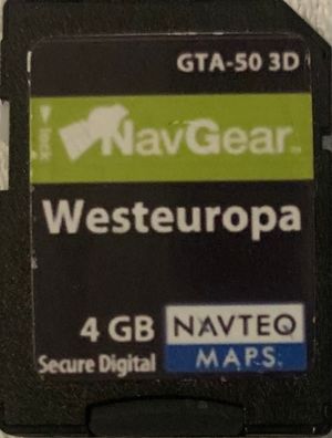 Kartenmaterial für Navgear GTA-50-3D / Plus Westeuropa 4GBB