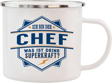 H&H Echter Kerl Emaille Becher fuer den Chef
