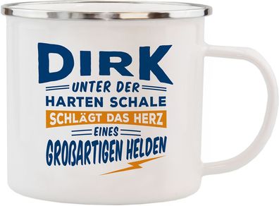 H&H Echter Kerl Emaille Becher Dirk