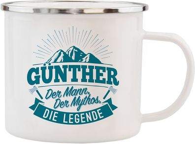 H&H Echter Kerl Emaille Becher Guenther