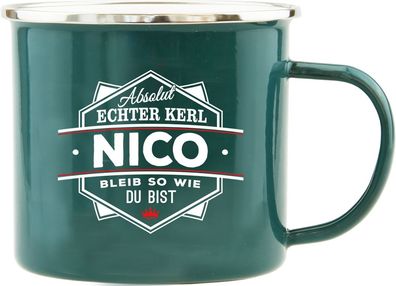 H&H Echter Kerl Emaille Becher Nico