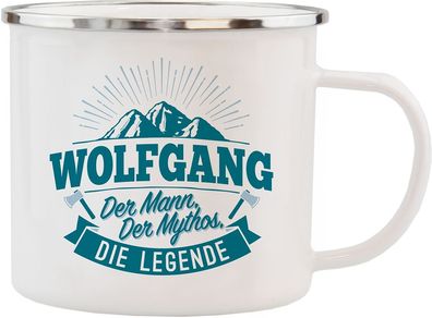 H&H Echter Kerl Emaille Becher Wolfgang