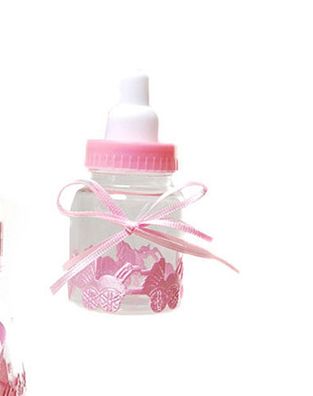 Mini-Nuckelflasche zum Befüllen rosa